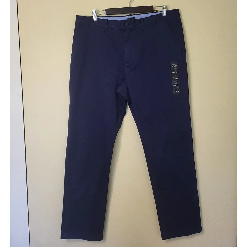 J Crew Mens Straight Fit Original Chino Pants Navy Blue 38X34 NWT